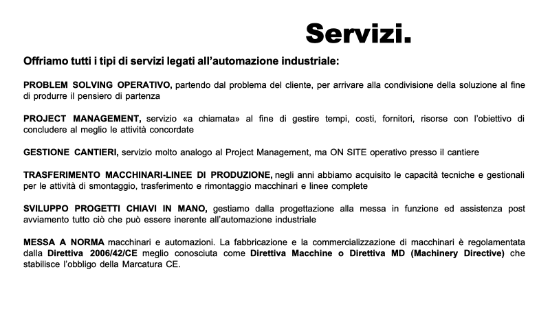 Descrizione di cosa facciamo